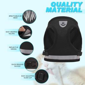 img 3 attached to 🐱 Supet Cat Harness and Leash Set: Comfortable and Adjustable Mesh Vest for Walking Cats & Small Dogs with Reflective Strap - Ideal for Pet Kittens, Puppies, & Rabbits