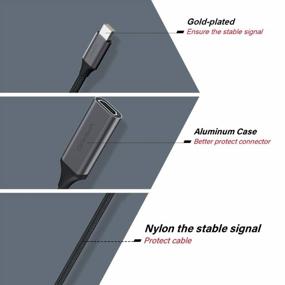 img 3 attached to 💻 Адаптер Upgrow Aluminum Thunderbolt to HDMI: Подключение MacBook, Surface Pro, монитор и других устройств в 1080P.