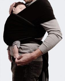 img 1 attached to Experience Ultimate Comfort With We Made Me Flow Super Stretchy Baby Carrier In Black