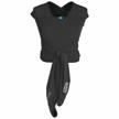 experience ultimate comfort with we made me flow super stretchy baby carrier in black logo