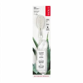 img 4 attached to RADIUS Toothbrush Big Brush With Replaceable Head, Left Hand, Soft In Ice, BPA Free And ADA Accepted, Designed To Improve Gum Health And Reduce The Risk Of Gum Disease