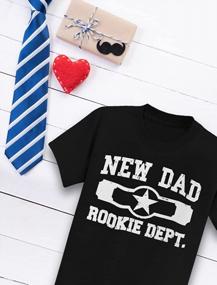 img 1 attached to Funny 'Rookie Department' New Dad Shirt - Perfect Gift For New Dads And Baby Showers