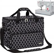 🧵 nicogena sewing machine carrying case: universal travel tote - ideal for singer, brother, janome and accessories - lantern black design logo