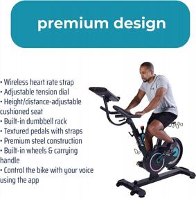 img 1 attached to Stamina Muuv Connected Exercise Bike With Bluetooth Smart Mount, Personalized Audio Coaching App And Wireless Technology