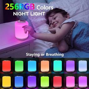 img 1 attached to LUKATU Baby Night Light: Dimmable Touch Control, Color Changing & Rechargeable with Timer - Perfect for Kids' Bedroom and Breastfeeding