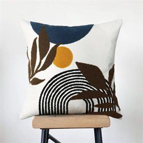 img 4 attached to Add Style To Your Home With Merrycolor'S Boho Pillow Cover: Soft Geometric Leaves Accent For Modern Aesthetic Decor!