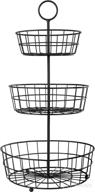 maximize storage space with hanze brown 3-tier wire fruit basket bowl - multi-purpose countertop display stand for kitchen and bathroom organization логотип