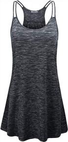 img 4 attached to Stylish And Comfortable: MOQIVGI Women'S Scoop Neck Spaghetti Strap Tank Dress With Convenient Pockets