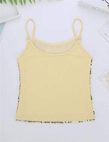 img 1 attached to YOOJIA Metallic Shoulder Camisole Gymnastic Girls' Clothing - Tops, Tees & Blouses