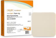 стерильная антибактериальная повязка medvancetm silver foam ag - сильно впитывающая, 4 "x4", 5 шт./упаковка логотип