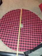 img 1 attached to Red & Black Plaid Buffalo Check Christmas Tree Skirt - 36 Inches Double Layer Handicraft Xmas Decor review by Tiffany Santos