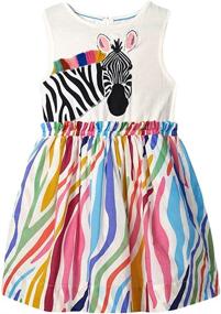 img 4 attached to 🌈 Frogwill Toddler Fifties Summer Rainbow Dresses: Stylish Girls' Clothing Collection