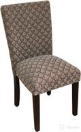 homepop home decor, k1136-f662, classic upholstered parsons dining chair, single accent dining chair in blue and brown damask logo