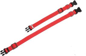 img 1 attached to 🐶 SALO Adjustable Durable Nylon Dog Collar for Medium and Large Dogs, 1 Inch Wide (Red, 5/8" x 11-16")