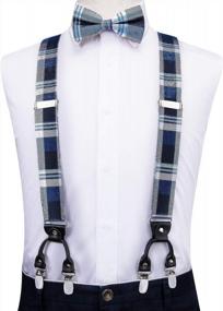 img 3 attached to Dubulle Suspender Paisley Bowtie Elastic Men's Accessories