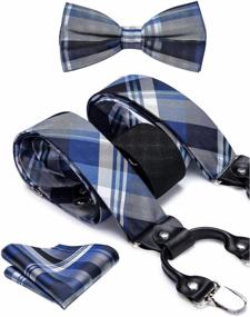img 4 attached to Dubulle Suspender Paisley Bowtie Elastic Men's Accessories