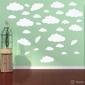 img 1 attached to 🌥️ Big Clouds Wall Decals: Transform Your Living Space with Removable DIY Vinyl Stickers