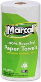 img 2 attached to Save Trees With Marcal 100% Recycled Paper Towels - 12 Individually Wrapped Rolls In An Eco-Friendly 'Roll Out' Case