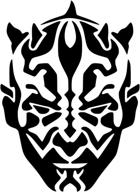 darth maul face decal vinyl sticker graphics: enhance your vehicle's appeal with ur impressions ur1339-b логотип