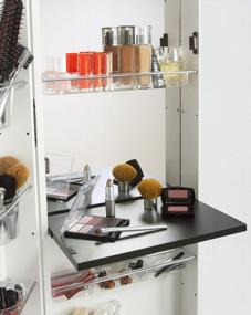 img 2 attached to Mirrotek Deluxe Makeup Organizer - 14" X 8" X 48", White - Keep Your Cosmetics Neat & Tidy!