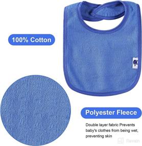 img 2 attached to 👶 12 Pack Terry Drool Cotton Bibs by Nvatorfox - Unisex Baby Bibs with Waterproof Fiber Filling for Feeding, Teething, and Drooling