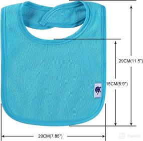 img 3 attached to 👶 12 Pack Terry Drool Cotton Bibs by Nvatorfox - Unisex Baby Bibs with Waterproof Fiber Filling for Feeding, Teething, and Drooling