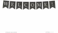 🎉 andaz press vintage chalkboard party banner - welcome! 3-feet pennant banner with string - high-quality cardstock - perfect for hanging decorations logo