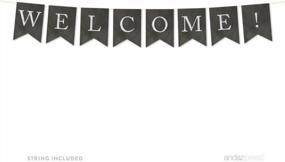 img 4 attached to 🎉 Andaz Press Vintage Chalkboard Party Banner - Welcome! 3-Feet Pennant Banner with String - High-Quality Cardstock - Perfect for Hanging Decorations