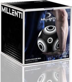 img 2 attached to Millenti Knuckle-It Pro Soccer Ball - Size 5 Club Training And Match Ball With High-Visibility Tracking Knuckle Movement Design