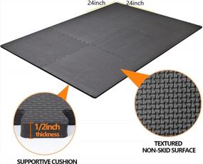 img 3 attached to 24 Tiles Puzzle Exercise Mat - Interlocking EVA Foam Floor Tiles For Home Gym And Fitness Room