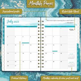 img 2 attached to 2023 Planner - 8.4" X 6.3", Hardcover, Weekly & Monthly Calendar With Tabs, Strong Binding, Thick Paper, Back Pocket + Elastic Closure For Organization And Beautiful Pattern Design