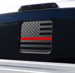 bogar tech designs rear middle window american flag vinyl decal compatible with and fits f150 f250 f350 logo