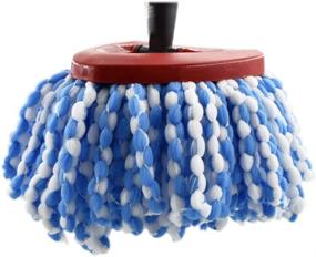 img 2 attached to 🧽 YOQXHY 6 Pack Rinse Clean Spin Mop Refill Heads - Microfiber Replacement Mop Heads for EasyWring RinseClean 2 Tank System Mop, Small Triangle & Blue