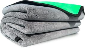 img 4 attached to 🚗 Ultimate XL Microfiber Car Drying Towel - Professional Automotive Water Absorber for Cars, Trucks, and SUVs - 800 GSM Auto Cleaning Cloth 40x24