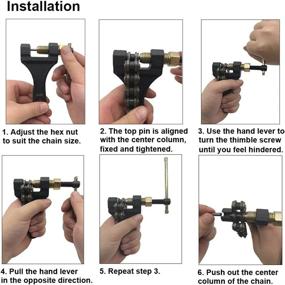 img 1 attached to 🔧 Tabazy Chain Breaker Riveting Tool - Ideal for Motorcycle, ATV, Dirt Bike, Scooter, Bicycle & Tractor Chains # 420, 428, 520, 525, 528, 530