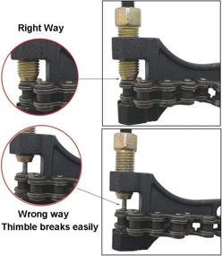 img 3 attached to 🔧 Tabazy Chain Breaker Riveting Tool - Ideal for Motorcycle, ATV, Dirt Bike, Scooter, Bicycle & Tractor Chains # 420, 428, 520, 525, 528, 530