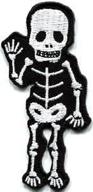 gothic skull skeleton applique iron-on patch s-267 | unique cloth addition with fast shipping logo