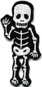 img 1 attached to Gothic Skull Skeleton Applique Iron-on Patch S-267 | Unique Cloth Addition with Fast Shipping