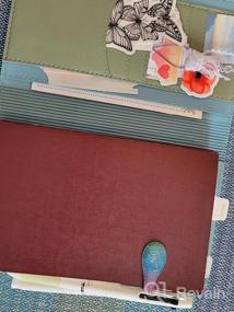 img 6 attached to Aqua Refillable Travel Journal With PU Leather Cover & Pen Holder - Perfect For Field Notes Notebooks!