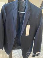 img 1 attached to 👔 Stylish Calvin Klein Boys' Bi-Stretch Blazer Suit Jacket: 2-Button Single Breasted, Buttoned Cuffs & Front Flap Pockets review by Olusola Reid