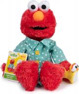 gund sesame street official bedtime elmo muppet plush, premium glow-in-the-dark plush toy for ages 1 & up, red, 12” logo