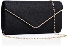 img 3 attached to GESU Shining Envelope Evening Handbags Women's Handbags & Wallets via Clutches & Evening Bags