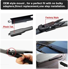 img 1 attached to 🚗 Volvo V70 XC70 XC90 S80 S60 Wiper Blades - Factory Fit OE Replacement - Set of 2 - 22" / 24" - Pinch Tab