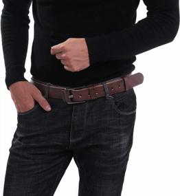 img 3 attached to Men'S Italian Cow Leather Belt With Anti-Scratch Buckle - High-Quality, Durable, And Stylish, Packed In A Gift Box By KEECOW