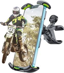 img 4 attached to 🚲 Bike Phone Handlebar Clamp Mount - Anti-Shake, 360° Rotation, Universal Riding Phone Holder for iPhone 13/12/11/Pro/Max/XR/XS, Samsung Galaxy S21/S20, Note 20/10, and More