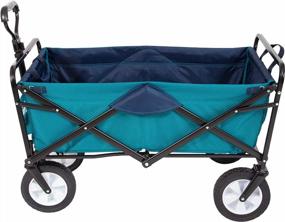 img 3 attached to MacSports Classic Collapsible Folding Outdoor Utility Wagon - Heavy Duty Cart W/Wheels For Groceries, Sports Equipment, Gardening & More!
