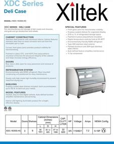 img 3 attached to Xiltek New 65" Commercial All Stainless Steel Curved Glass Refrigerated Deli Case Display Case With LED Lighting And Casters