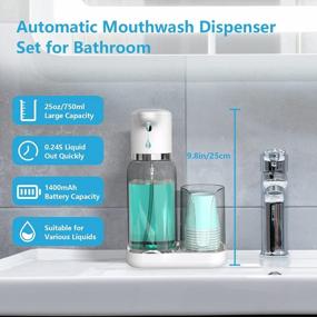 img 3 attached to Convenient And Hygienic: Luvan Automatic Mouthwash Dispenser With Infrared Sensor And Rechargeable Pump