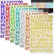 7 colorful alphabet sticker sheets - self adhesive pu material for diy, scrapbooking & greeting cards decoration | nicpro letter stickers logo