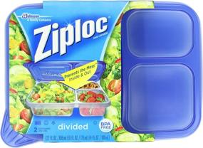 img 4 attached to 📦 2-Pack of Ziploc Divided Rectangle Containers